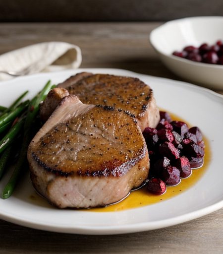 Pork Chops With Cranberries recipe image