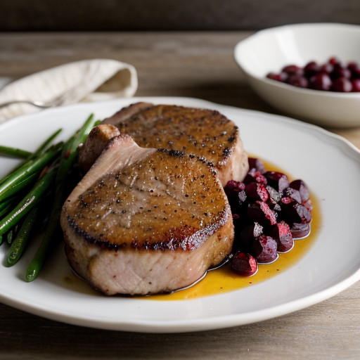Pork Chops With Cranberries recipe image