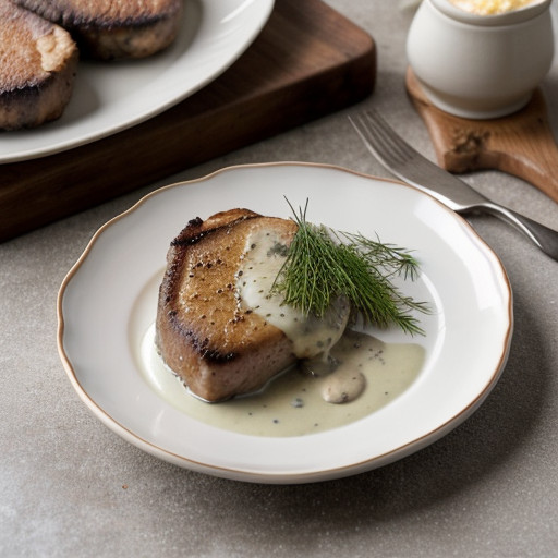 Pork Chops With Dill-Cream Gravy recipe image