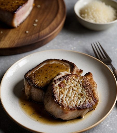 Pork Chops With Garlic and Onions (Suon Uop Hanh T recipe image