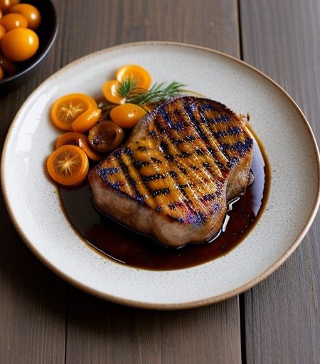 Pork Chops With Kumquats recipe image