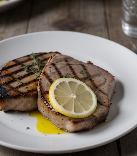 Pork Chops With Lemon~ Garlic & Oregano recipe image