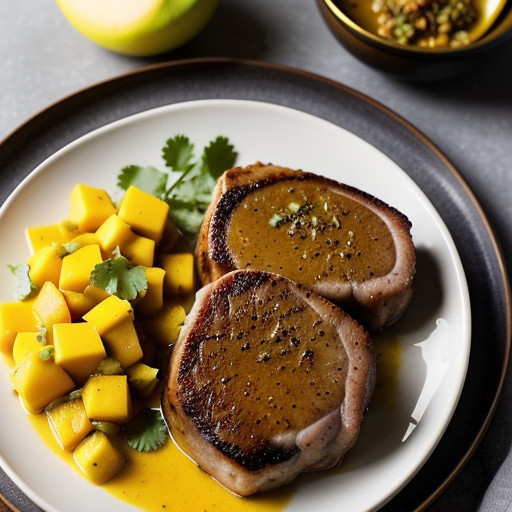Pork Chops With Mango recipe image
