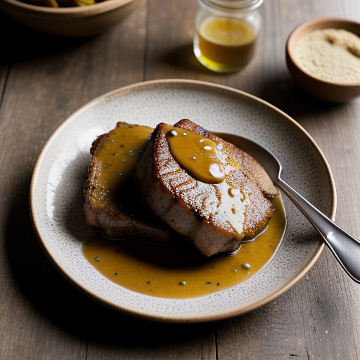 Pork Chops With Maple-Pecan Sauce recipe image