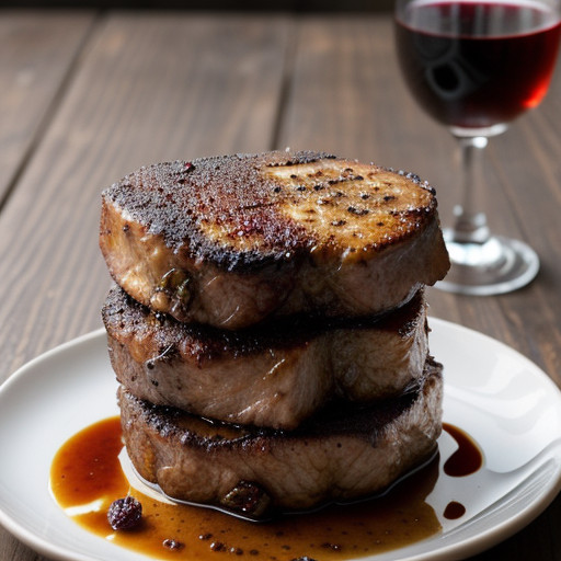 Pork Chops With Rhubarb Onion & Raisin Chutne recipe image