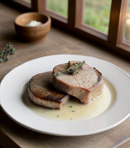 Pork Chops With Thyme & Apples recipe image