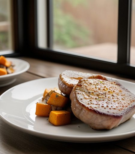 Pork Chops and Sweet Potatoes recipe image