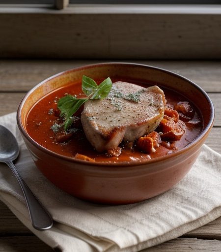 Pork Chops in Tomato Sauce With Oregano recipe image