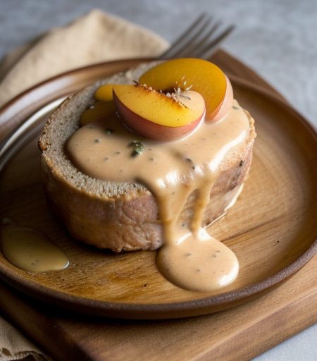 Pork Loin Dijon With Peach Sauce recipe image