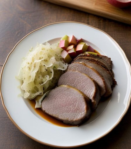 Pork Loin With Sauerkraut & Apples recipe image