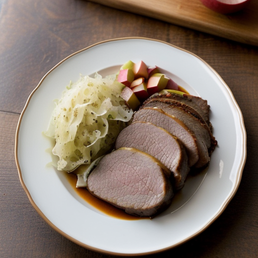 Pork Loin With Sauerkraut & Apples recipe image