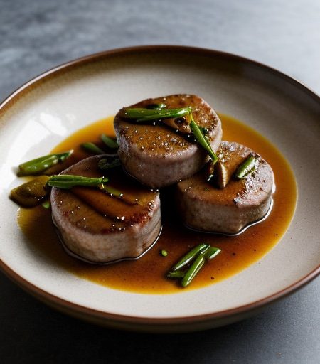 Pork Medallions With Maple-Vinegar Sauce recipe image