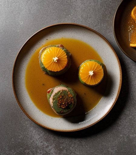 Pork Mignonnes With Orange & Green Pepperco recipe image