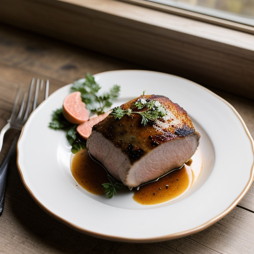 Pork Roast Stuffed With Sausage & Spinac recipe image