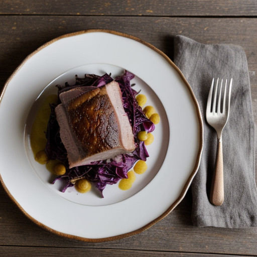 Pork Roast With Red Cabbage recipe image