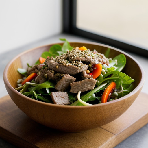 Pork Salad With Mustard-Soy Sauce recipe image