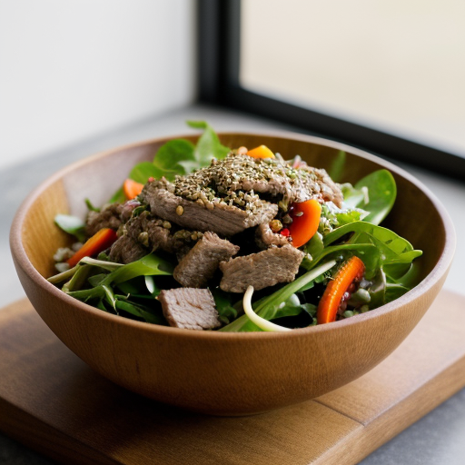 Pork Salad With Mustard-Soy Sauce recipe image