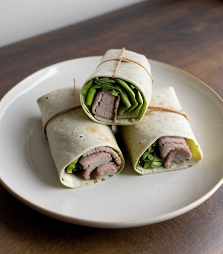 Pork & Scallion Wraps recipe image
