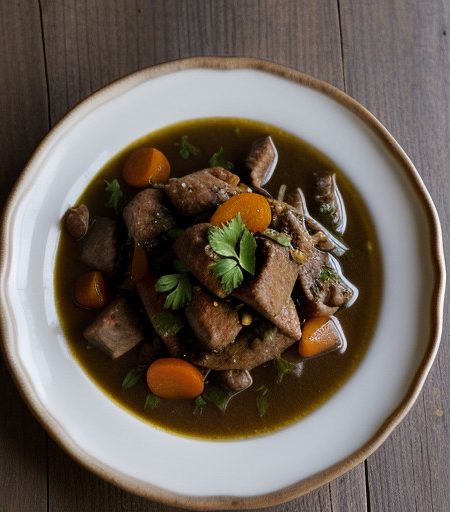 Pork Stew With Prunes and Apricots recipe image