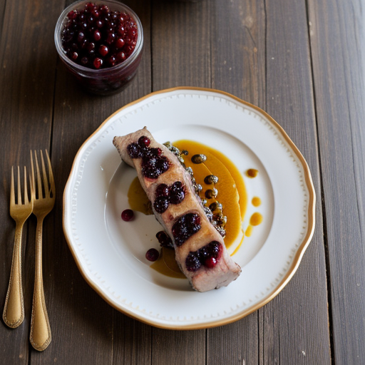 Pork Tenderloin With Cassis and Currants - Bon Appetit recipe image