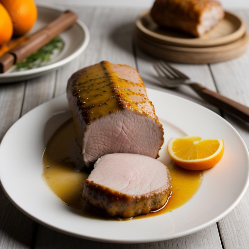 Pork Tenderloin With Orange Lemon Glaze recipe image