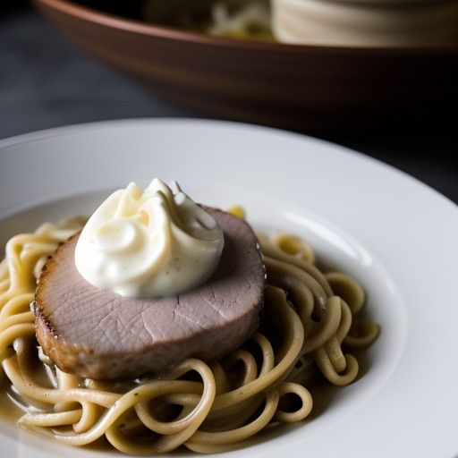 Pork W/ Apples & Noodles recipe image