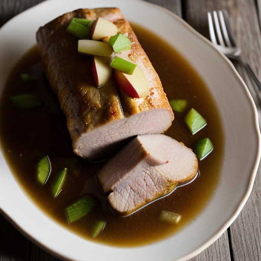Pork With Apples Calvados & Apple Cider recipe image