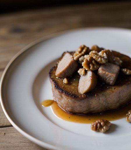 Pork With Apples & Toasted Walnuts recipe image