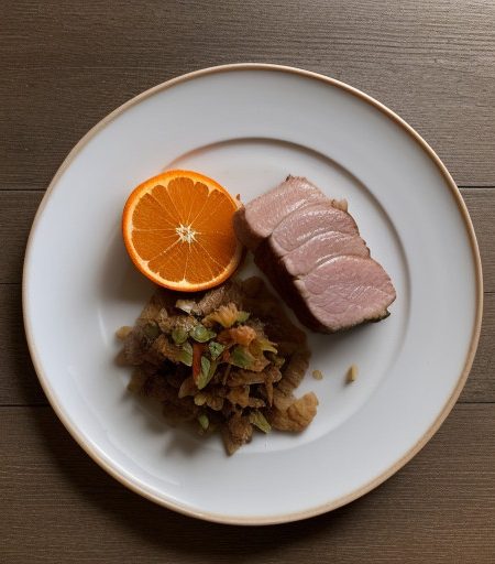 Pork With Celery & Orange recipe image