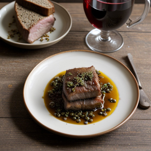 Pork With Coriander & Red Wine recipe image