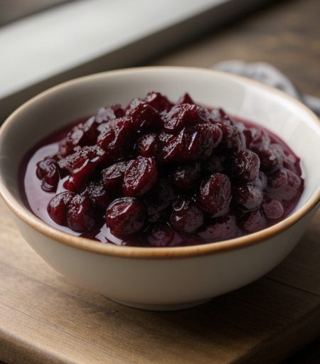 Pork With Dried Cranberry Sauce recipe image