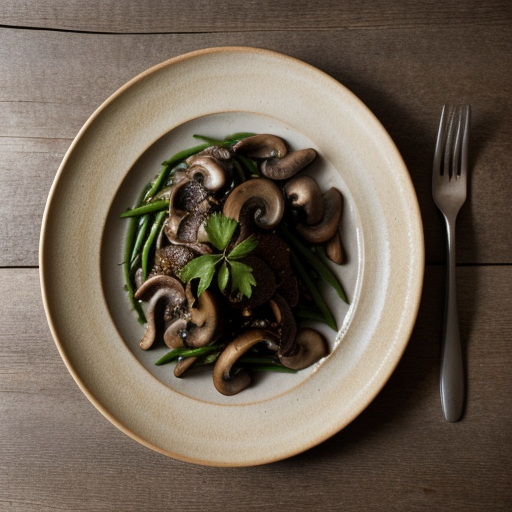 Pork With Green Beans and Mushrooms recipe image