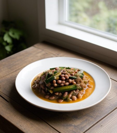 Pork and Bean or Courgette and Bean Goulash. recipe image