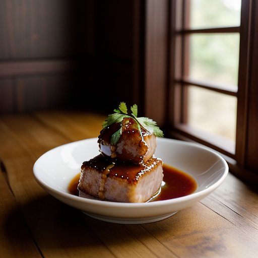 Pork in Plum Sauce (Mwei Jiong Yoke - Canton recipe image