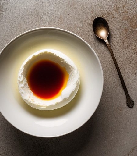 Port Wine Ice Cream With Hot "Liquor" Sauce recipe image