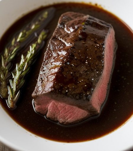 Porterhouse Steak With Red Wine Sauce recipe image