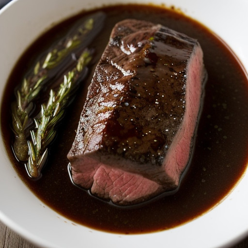 Porterhouse Steak With Red Wine Sauce recipe image