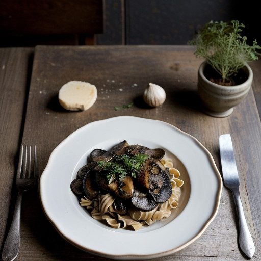 Portobello Mushrooms & Pasta recipe image