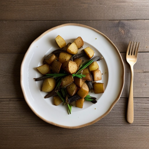 Portobello Stems With Potatoes and Garlic recipe image