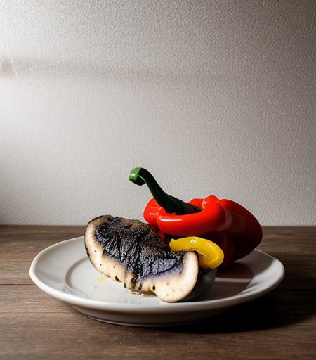 Portobellos & Roasted Peppers With Soy-Balsam recipe image