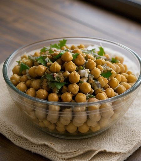 Portuguese Chickpea Salad With Roasted Garlic recipe image