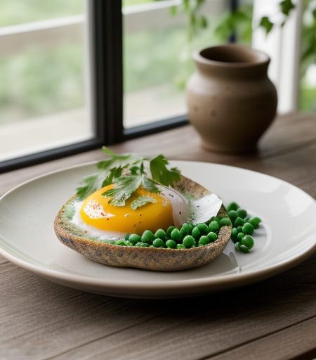 Portuguese Eggs With Peas recipe image