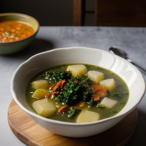 Portuguese Potato & Kale Soup recipe image