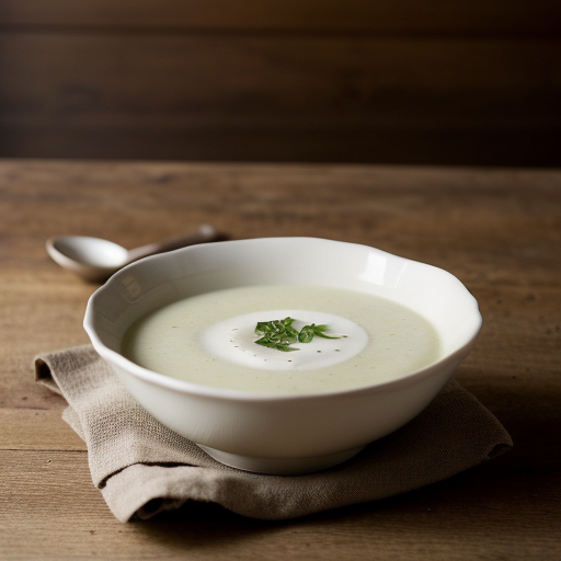 Potage Puree De Pommes De Terre (Potato-Leek Soup recipe image