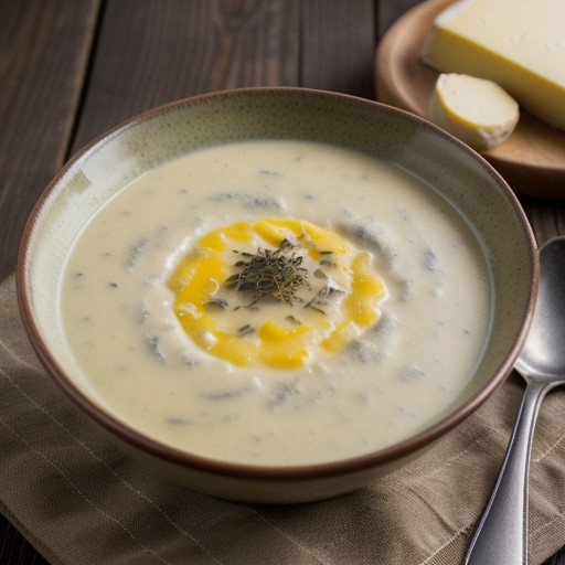 Potato Cheese Soup With Salmon recipe image