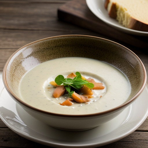 Potato-Cream Soup With Smoked Trout recipe image