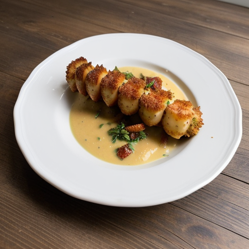 Potato Crusted Lobster Tails on Crawfish Mashed Potato Be recipe image