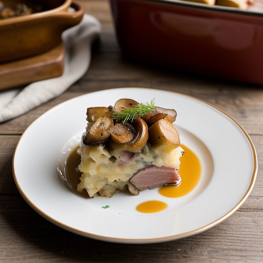 Potato Mushroom & Ham Casserole recipe image