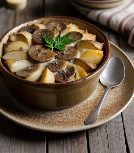 Potato, Mushroom and Ham Casserole recipe image