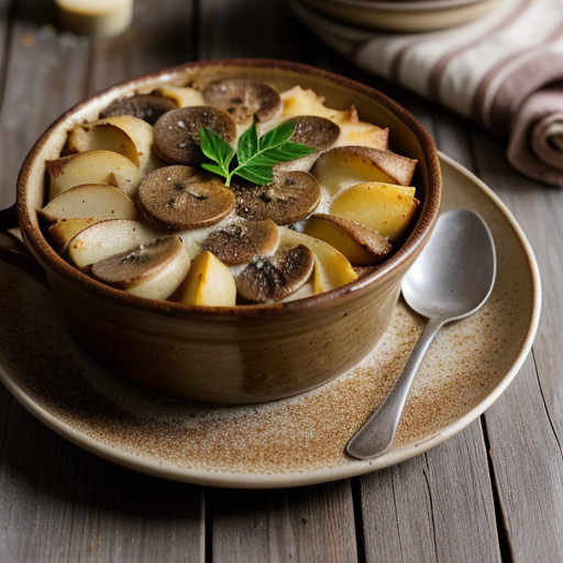 Potato, Mushroom and Ham Casserole recipe image